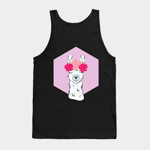 Nice funny Llama Lama Alpaca Design Tank Top by Luxara